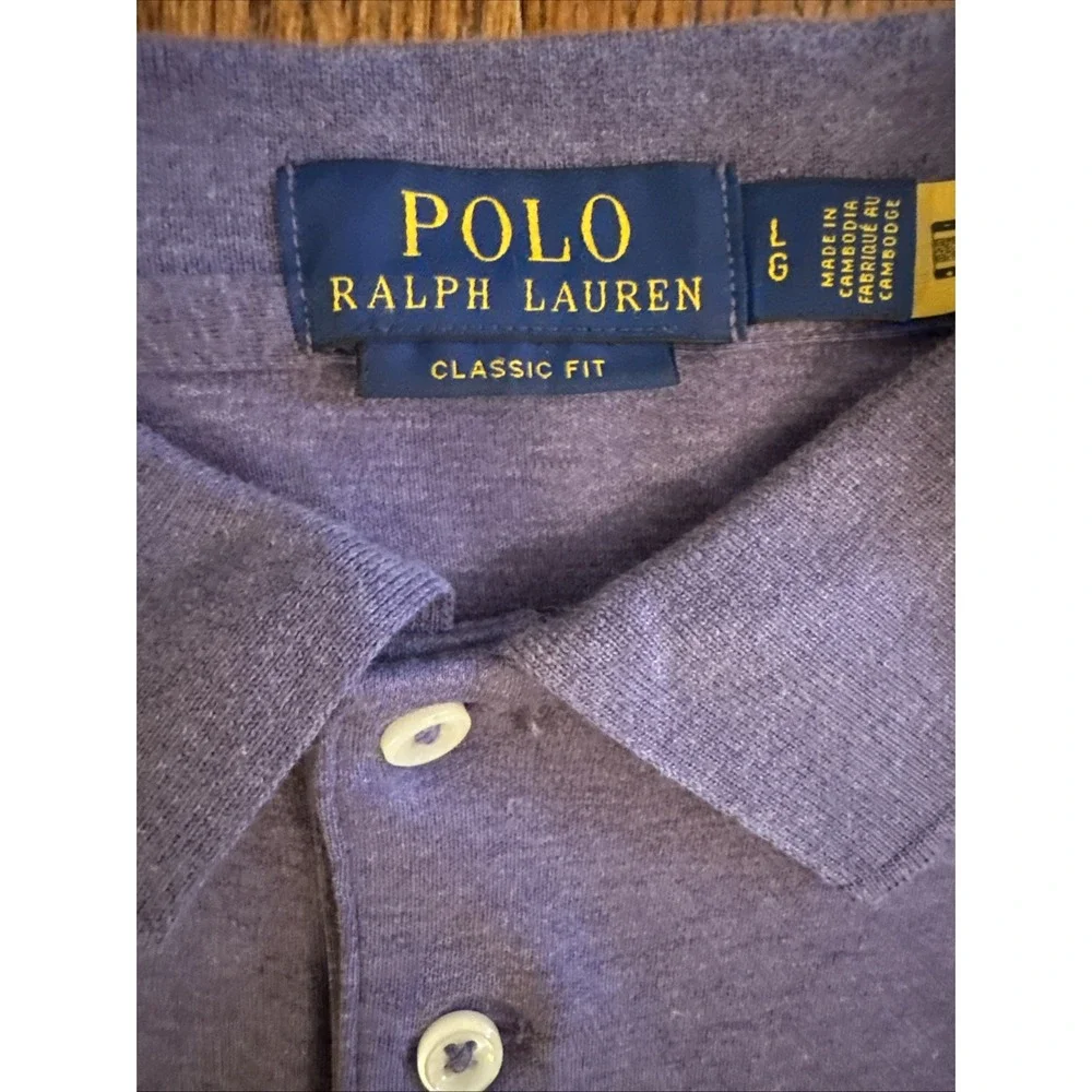 Polo‎ Ralph Lauren Men's Large Classic Polo In Purple Horse